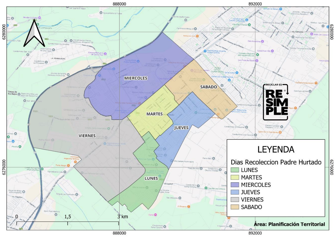 Mapa de Cobertura - Padre Hurtado